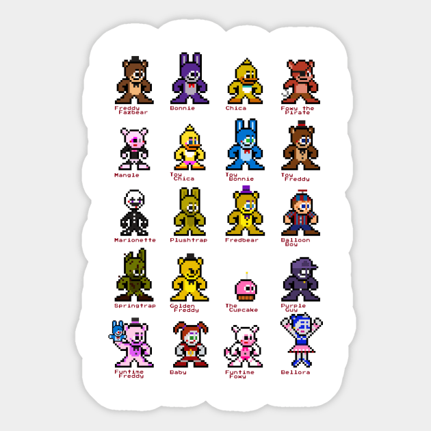 8-bit FNAF World Sticker by 8-BitHero